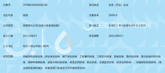 鄒城市潤通非融資性擔保及其業務解析